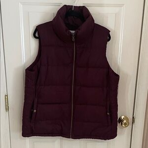 Old Navy Maroon Puffer Vest